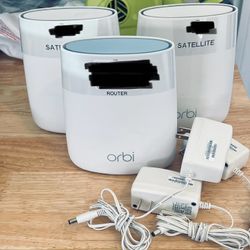 Netgear Orbi Tri-Band Mesh Router With Satellite Extenders 