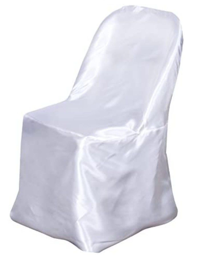 110pcs Satin Banquet Chair Cover White