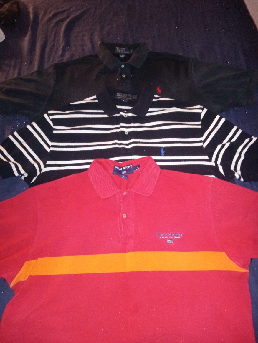 3 Large Ralph Lauren Polo Shirts