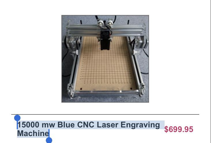 15000 mw Blue CNC Laser Engraving Machine
