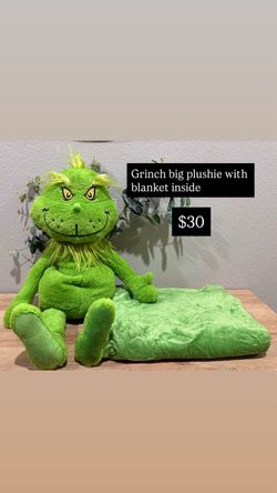 Grinch Plush with Blanket