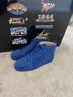 Christian Louboutin Louis Flat Suede Spikes 'Cycle' Size 47