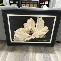 Black Framed Gardenia Wall Art