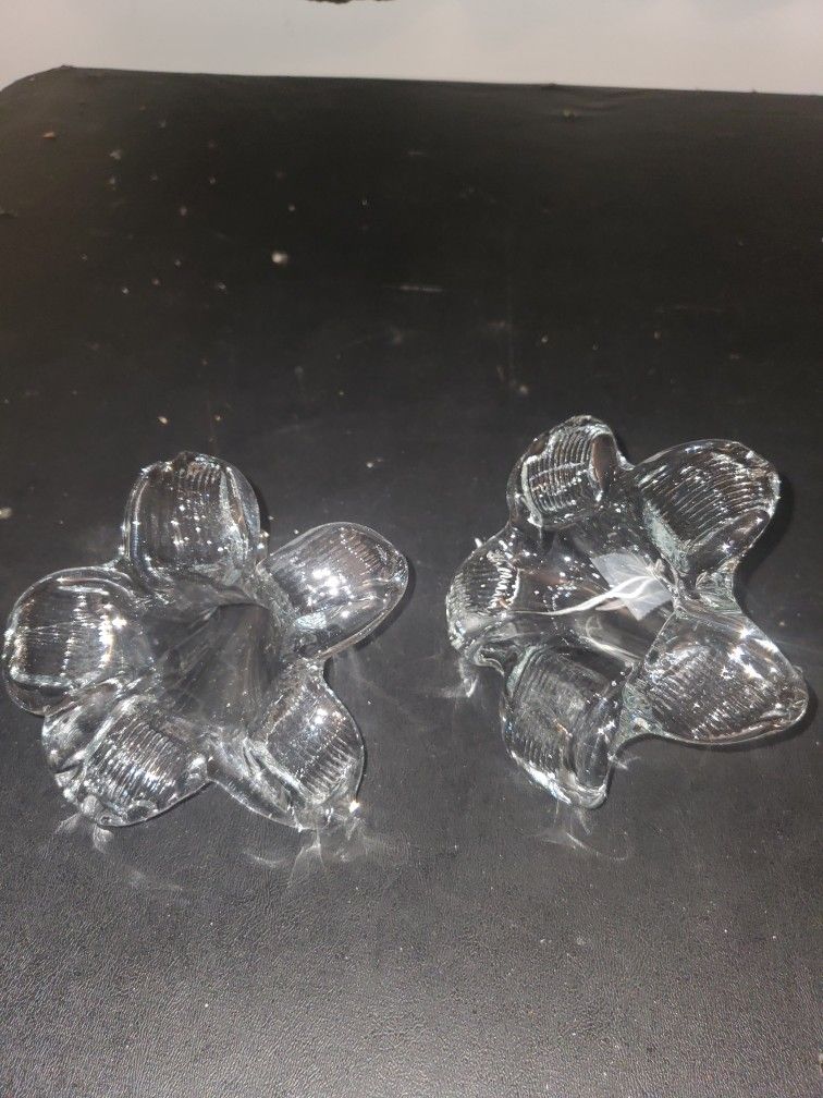 Clear Glass Flower Shaped Single Stem Flower