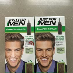 Mens shampoo in hair color Light-Med. Brown