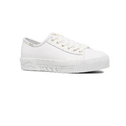 Keds White Triple Kick Leather Platform Sneakers
