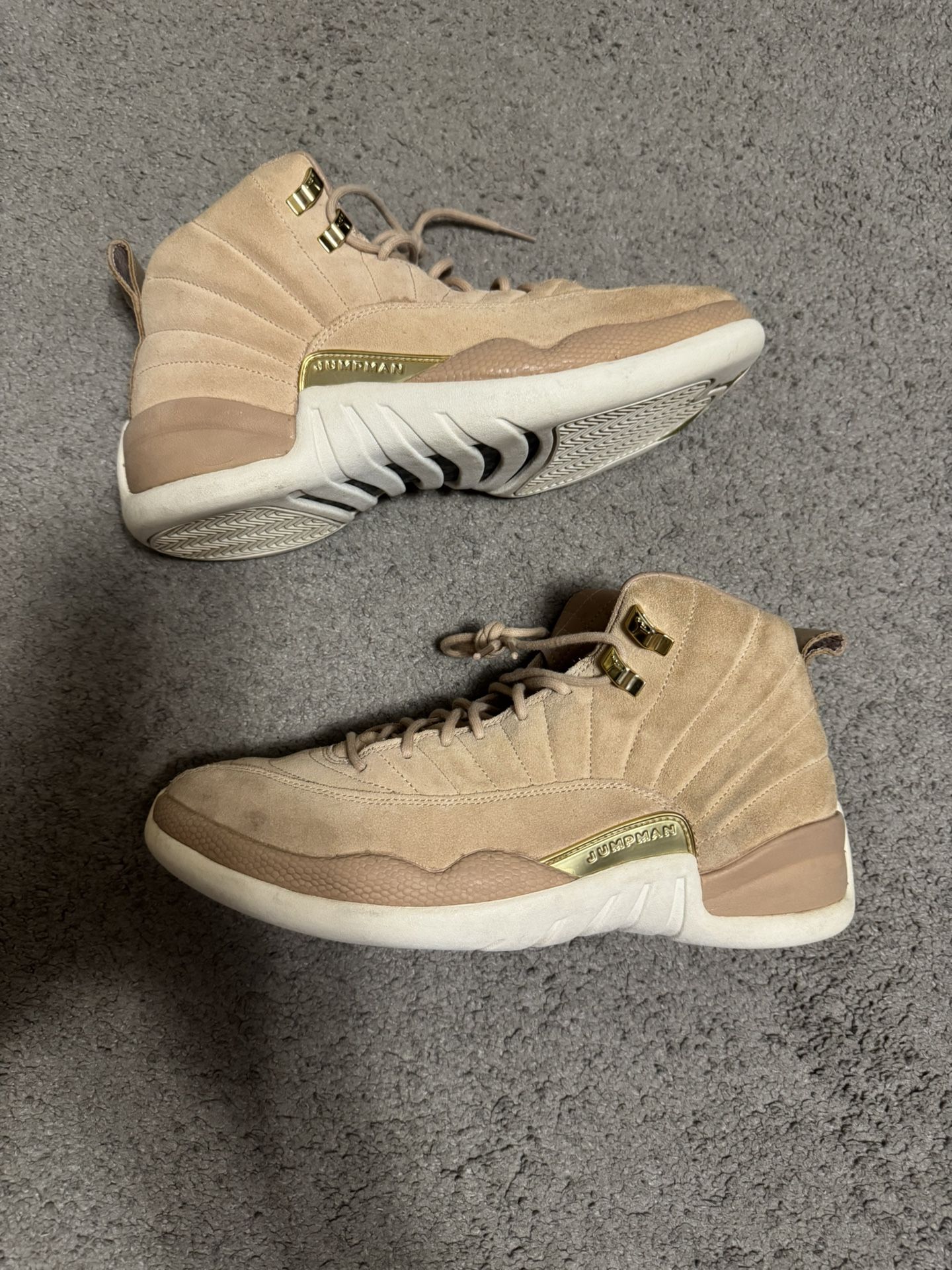VNDS TAN JORDAN 12 SIZE 9.5 IN MEN
