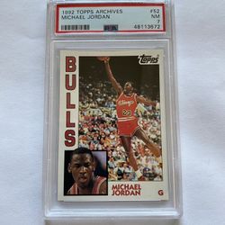 1992 Topps Archives Michael Jordan #52 PSA 7 NM CHICAGO BULLS.