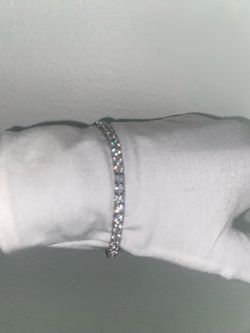 8”  4mm  Iced out Cz  tennis bracelet