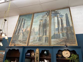Antique 1880’s European Hand Painted Panels
