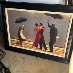 LARGE PAINTING FRAMED