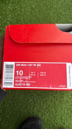 Nike Air Max 1/97 VF SW Sean Weatherspoon 2018 Extra Lace Set US 10 Brand New