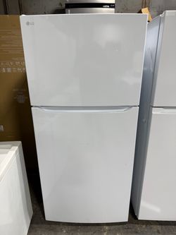 New open box  LG 30 in. W 20 cu. ft. Top Freezer Refrigerator w/ Multi-Air Flow and Reversible Door in White, ENERGY STAR