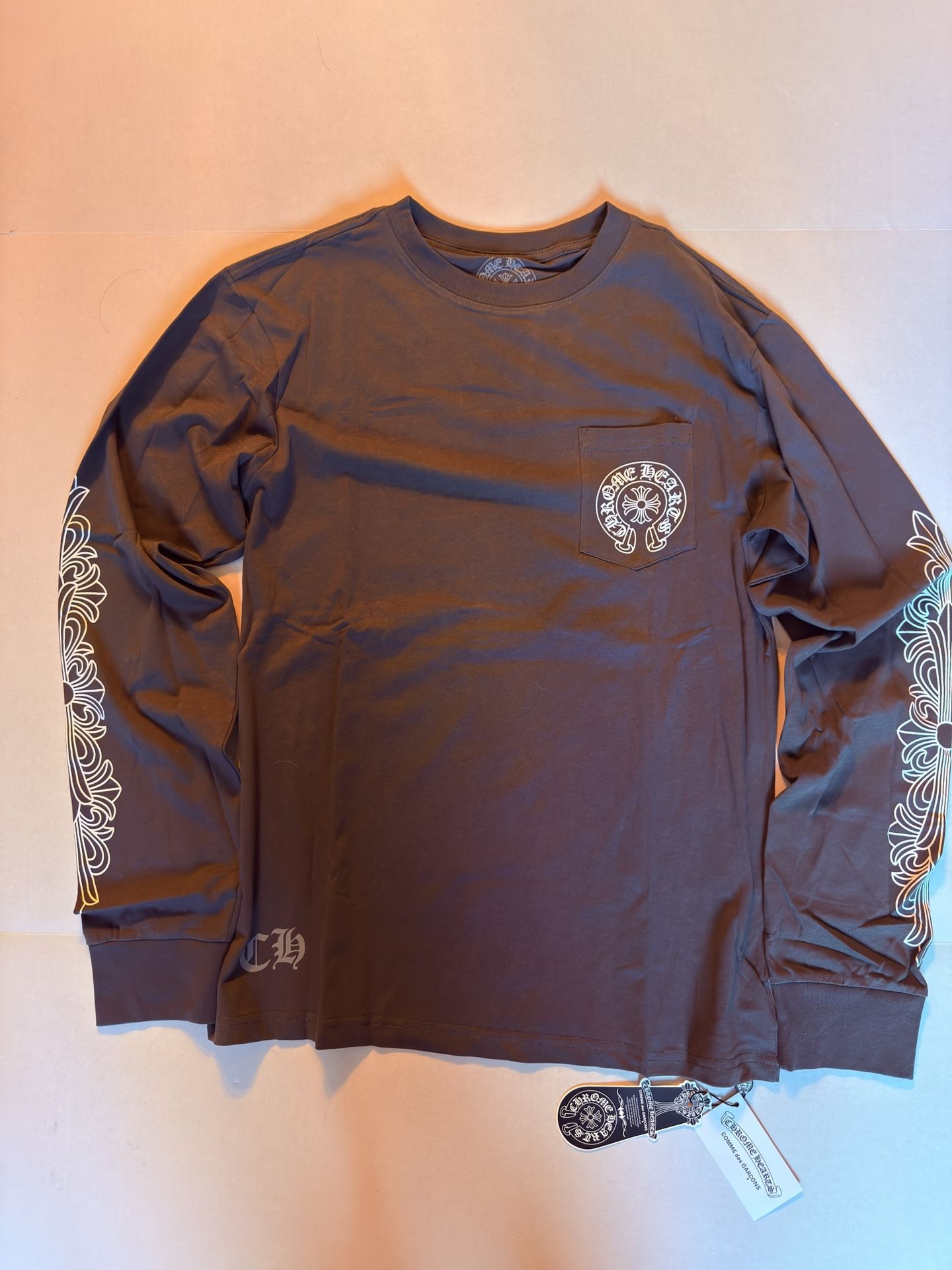 grey long sleeve chrome hearts