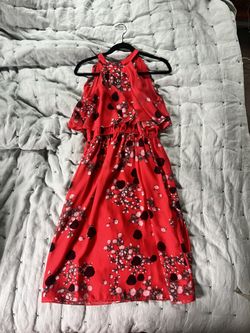 Red Floral Dress