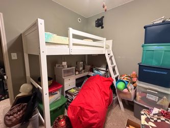 Loft bed with desk