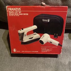 Franzus Travel Lite Set Steam Iron & Hair Dryer Dual Voltage TS-4A