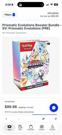 Pokemon Prismatic booster bundle