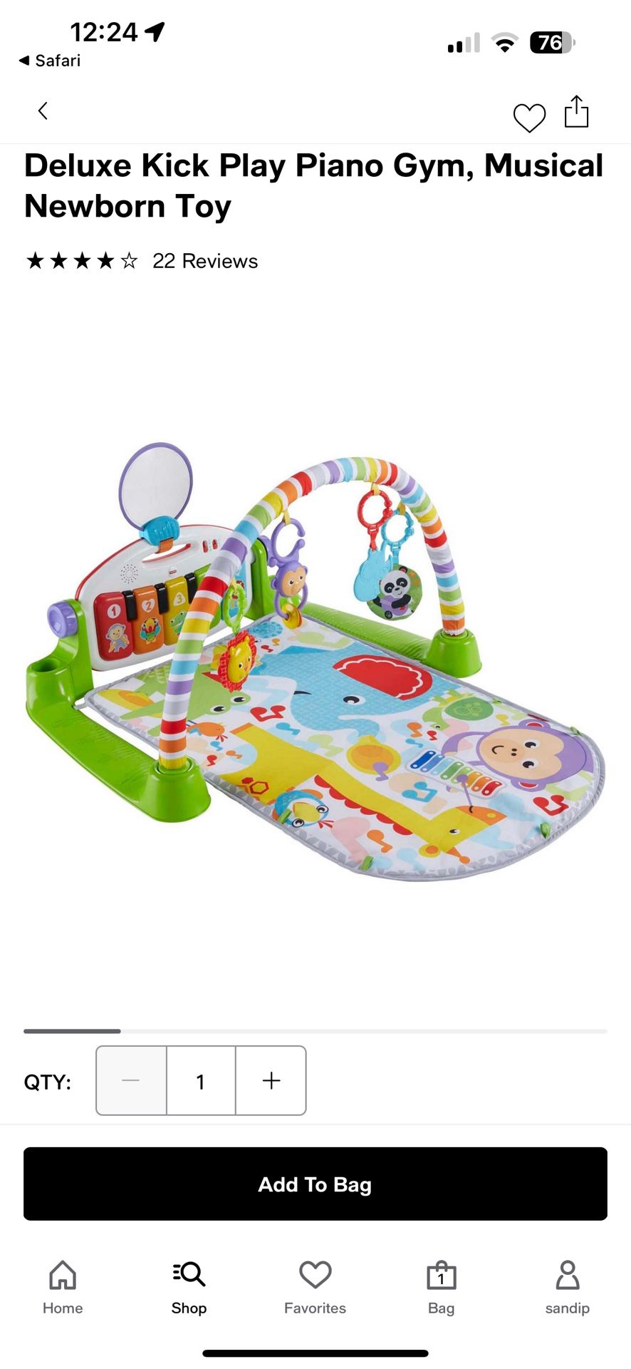 Deluxe Kick Play Piano Gym, Musical Newborn Toy
