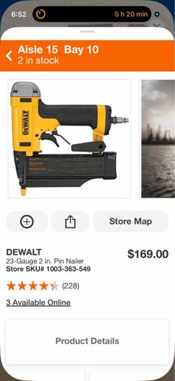 DEWALT 23-Gauge 2 in. Pin Nailer Kit