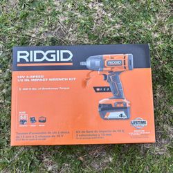 Ridgid 18V  1/2 In Impact Wrench  Kit