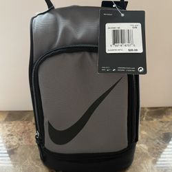 Nike Lunch Box Insulated Tote Lunchbox Upright Thermal Cooler Bag Black Grey
