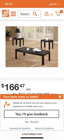 3 Piece Coffe Table Set 