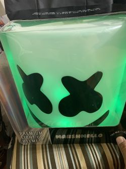 DJ Marshmello Premium Light Up LED Helmet Spirit Halloween