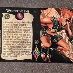 Wandering Imp Arcadia Waylay CCG Promo Game Card White Wolf 1996 Collectible Vintage Trading Card 