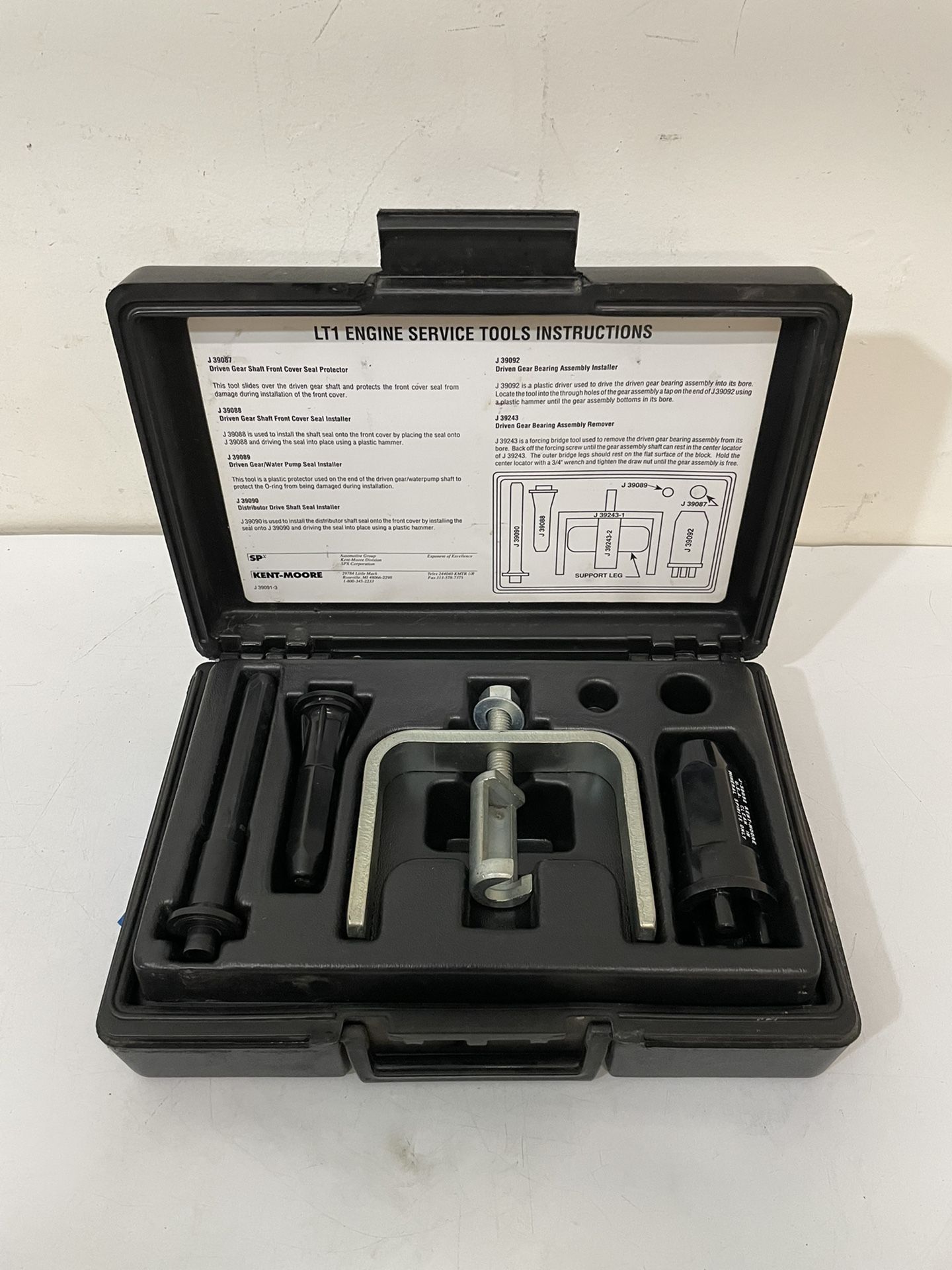 Kent Moore ~ J-39091-2 ~ LT1 Engine Service Tools ~ SPX Corporation