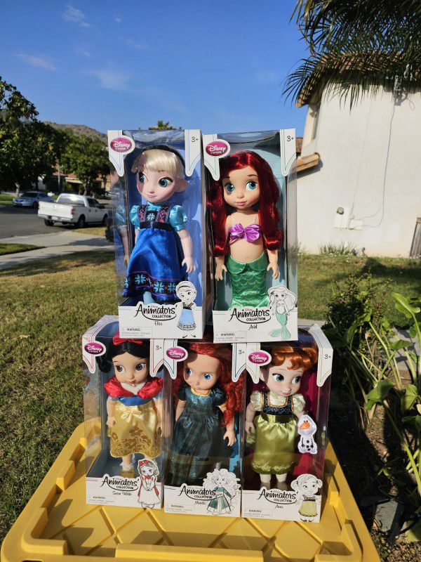 5 Disney Animators Collection Princess 16" Dolls