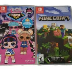 Nintendo Switch Video Games LOL Movie Night and (SOLDMinecraftSOLD)