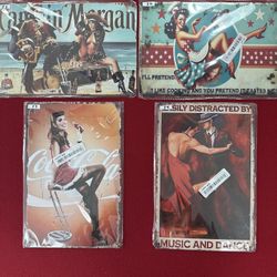 4 Garage / Man Cave / Decor Funny Metal Signs 