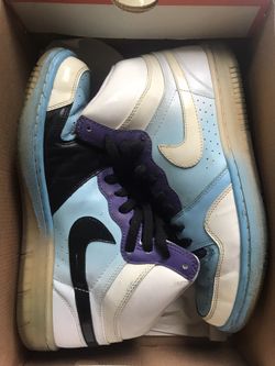 Nike Court Force High – White – Blue Chill – Purple SZ 9
