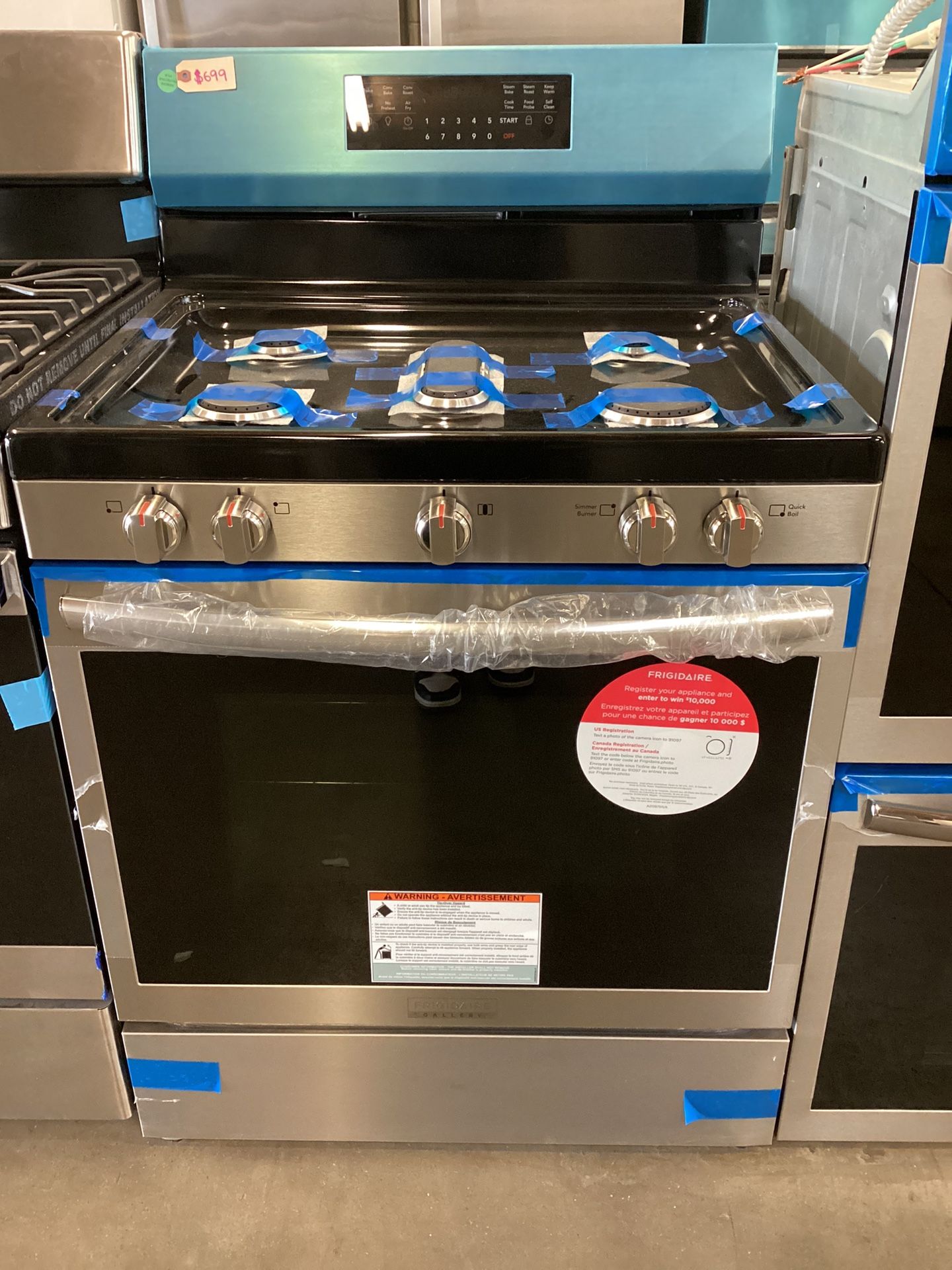 Frigidaire Gallery 5 Burner Slide In Gas Range