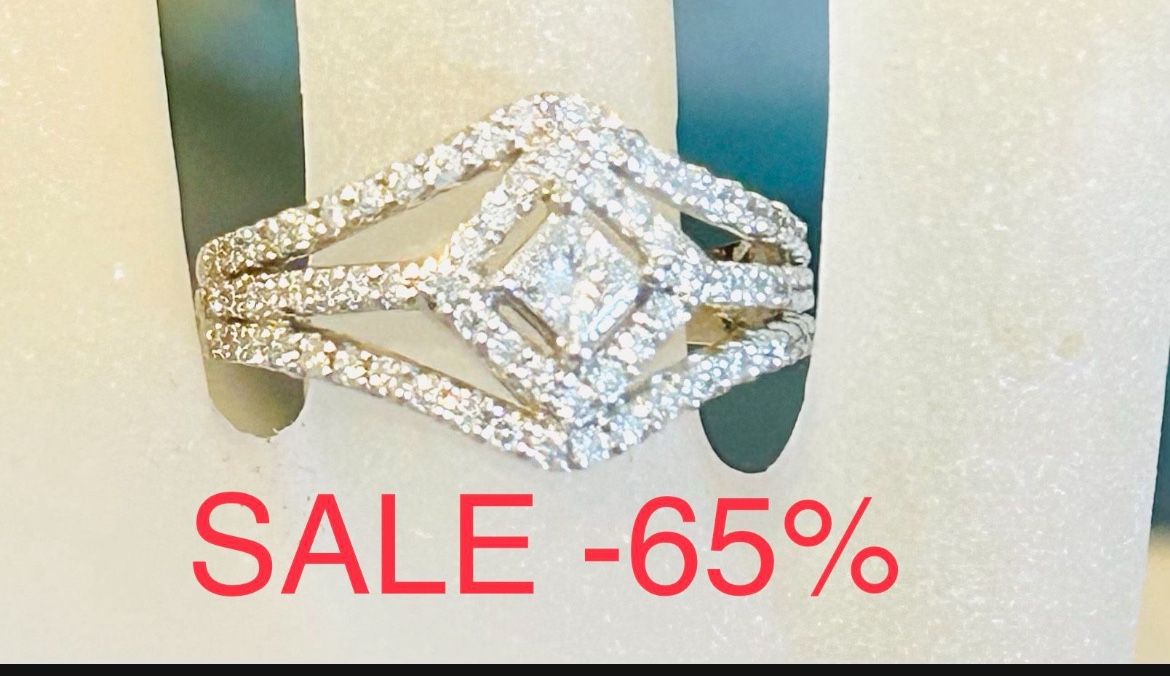  Engagement / Anniversary/Fashion Ring Diamonds  NATURAL DIAMONDS 18K Gold 💎  Christmas 🎄 SALE-65% Appraised BY GEMOLOGICAL INSTITUTE NEW YORK 