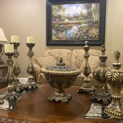 Vase, Statues, Candle Holders