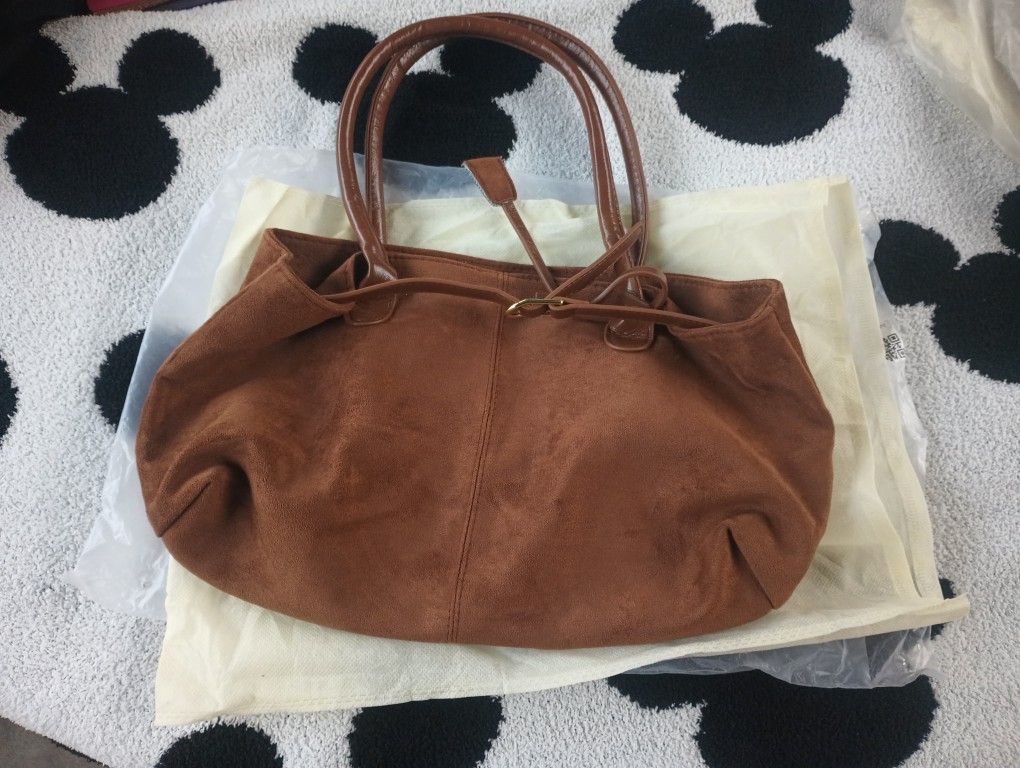 🔥BROWN 🤎 SUEDE TOTE Or SHOULDER 🛍️ BAG🎗️
