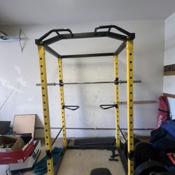 Hulk Fit Power Cage With Bar And Weights