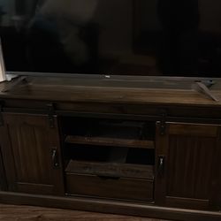 Glass Door Entertainment Center/TV Stand