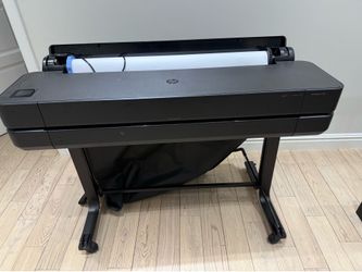 DesignJet T650 Large Format Printer (36”) w/ Stand — Works Great, Minor Fixable Part