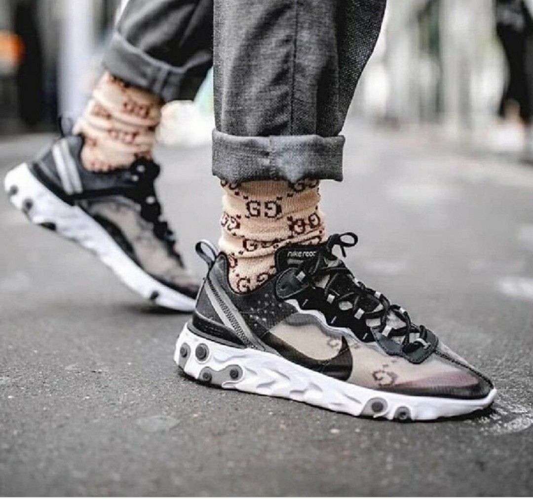 Nike React Element 87 Anthracite Black White MEN WOMENS