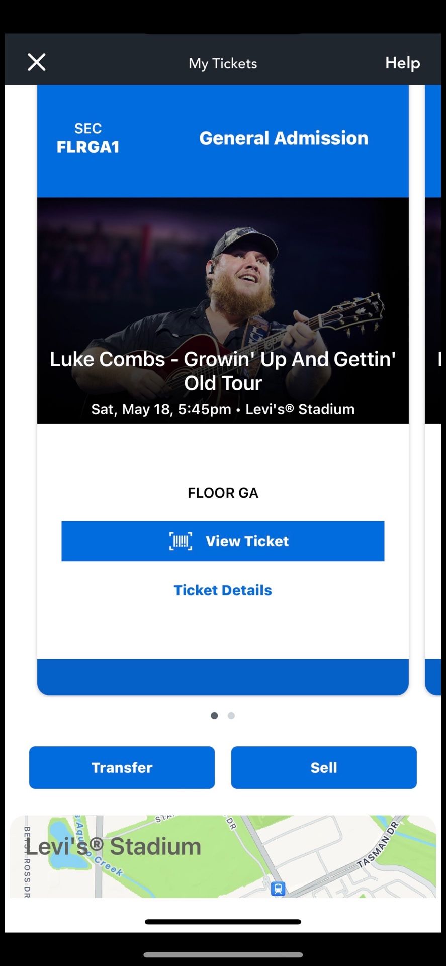 Luke combs Levi’s Stadium