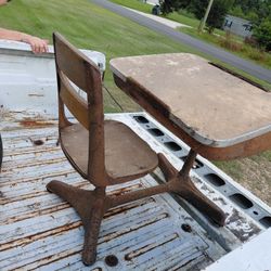 1930's Vintage School Desk 
