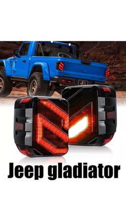 Dark smoke lenses taillights for jeep gladiator