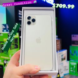 iPhone 11 Pro Max 64gb Silver (Factory Unlocked) **GREAT CONDITION**
