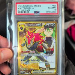 N's Zoroark Hyper Rare Psa 10 