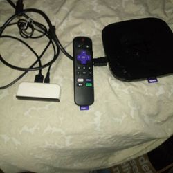 2 Roko Recivers One Older Model3900x And New Model 4400x Roku #4 One Remote Two New HDMI Cables And Chargers 