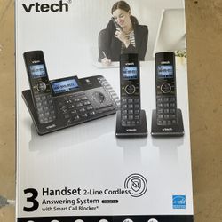 Vtech 3 Handset 2 Line Cordless Answering System with Small Call Blocker