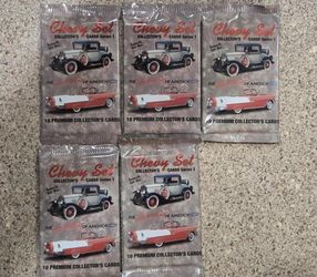 5 Factory Sealed Pack 1992 Collect-A-Card Chevy trading card